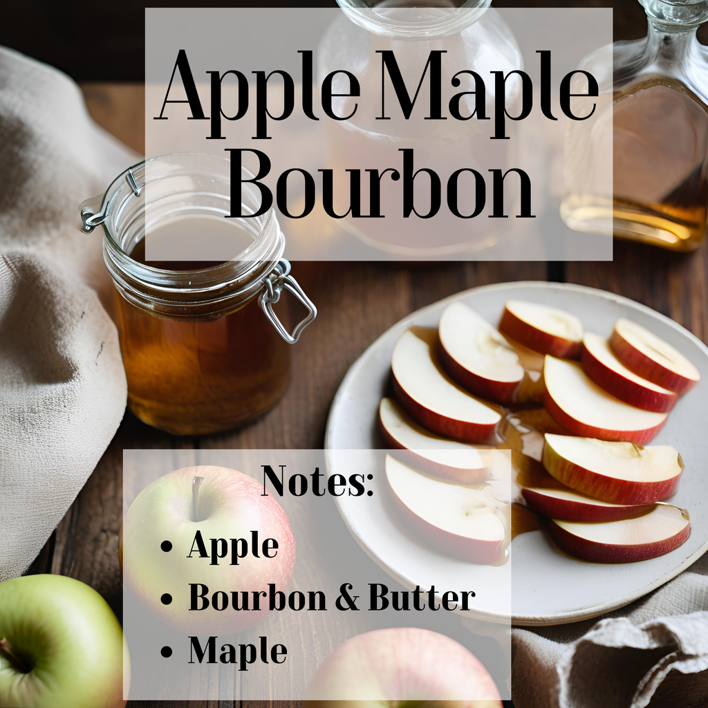 Apple Maple Bourbon- 3 Wick Scented Soy Candle