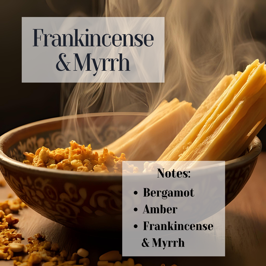 Frankincense & Myrrh- 3 Wick Scented Soy Candle