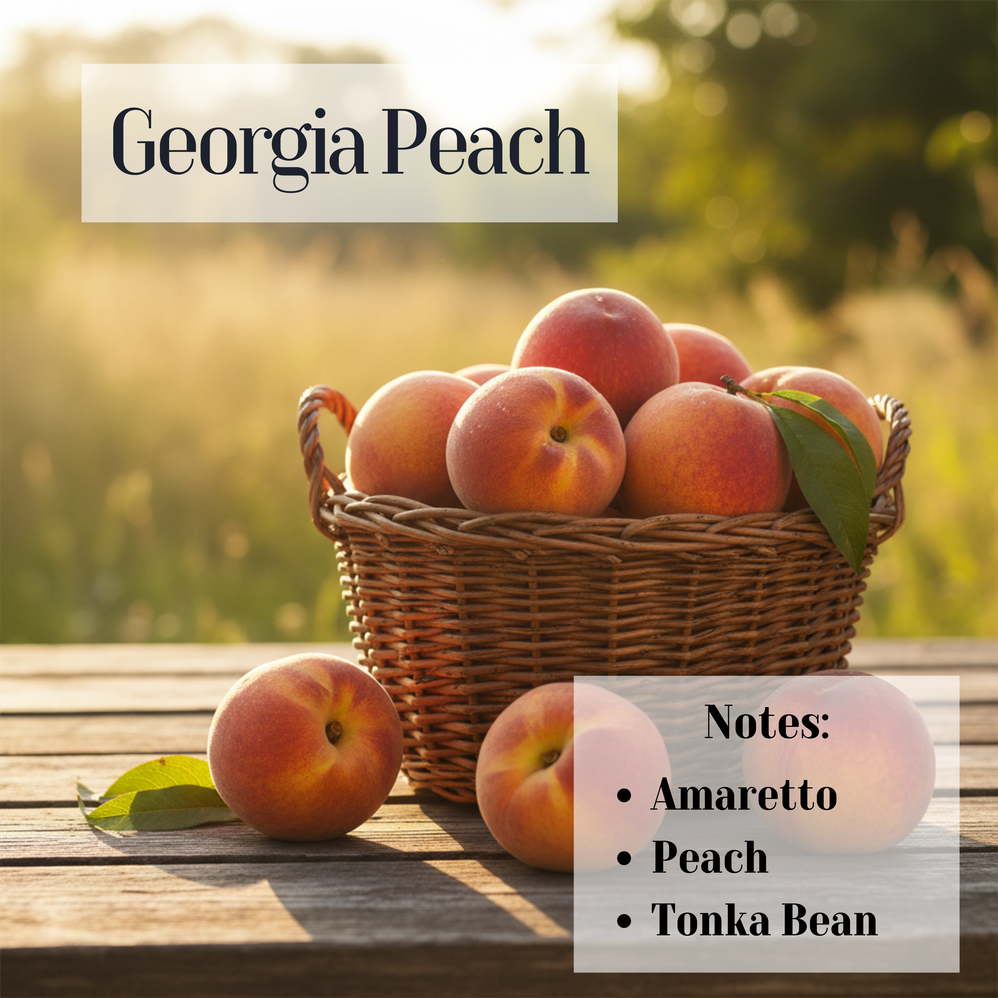 Georgia Peach- 3 Wick Scented Soy Candle