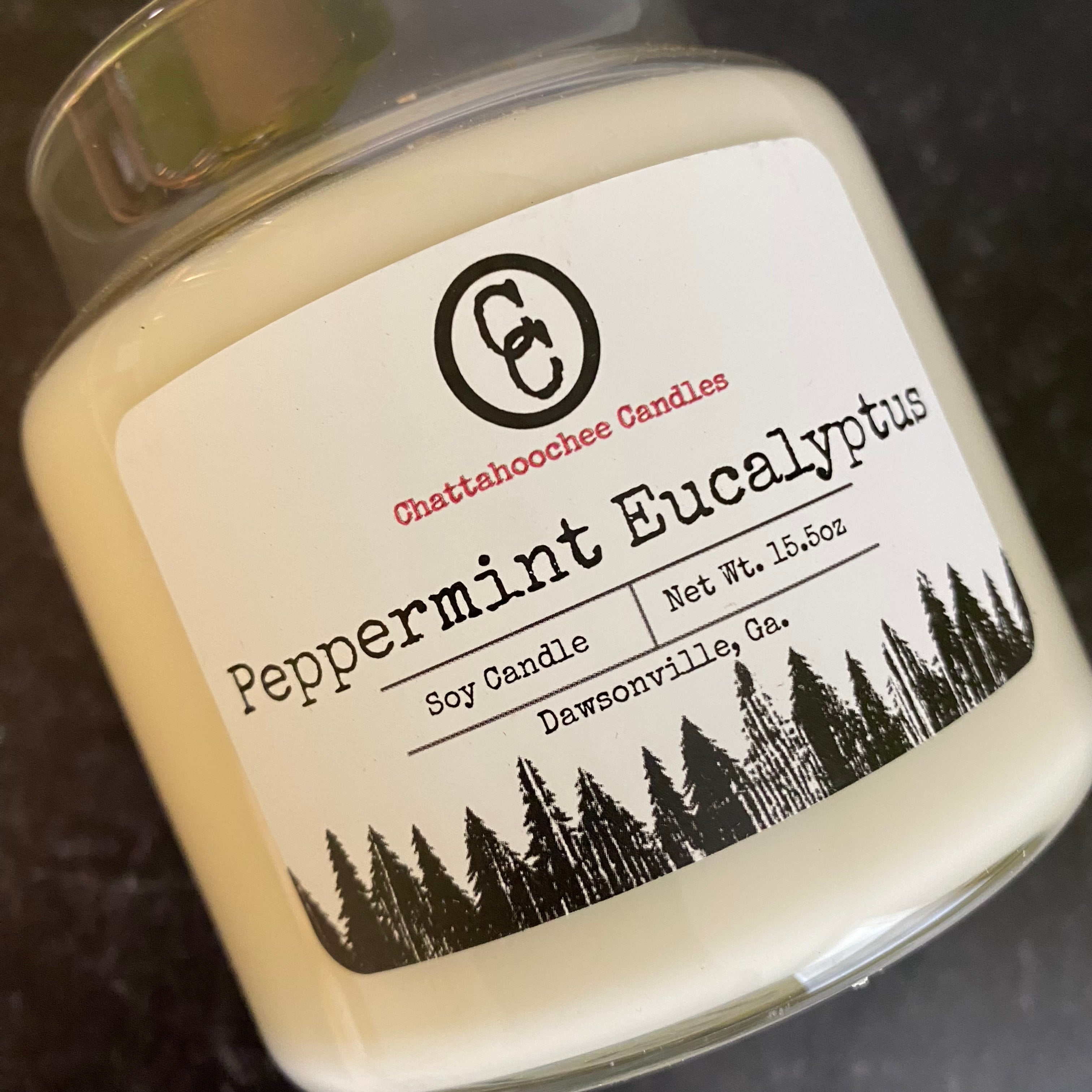 Peppermint Eucalyptus- 3 Wick Scented Soy Candle