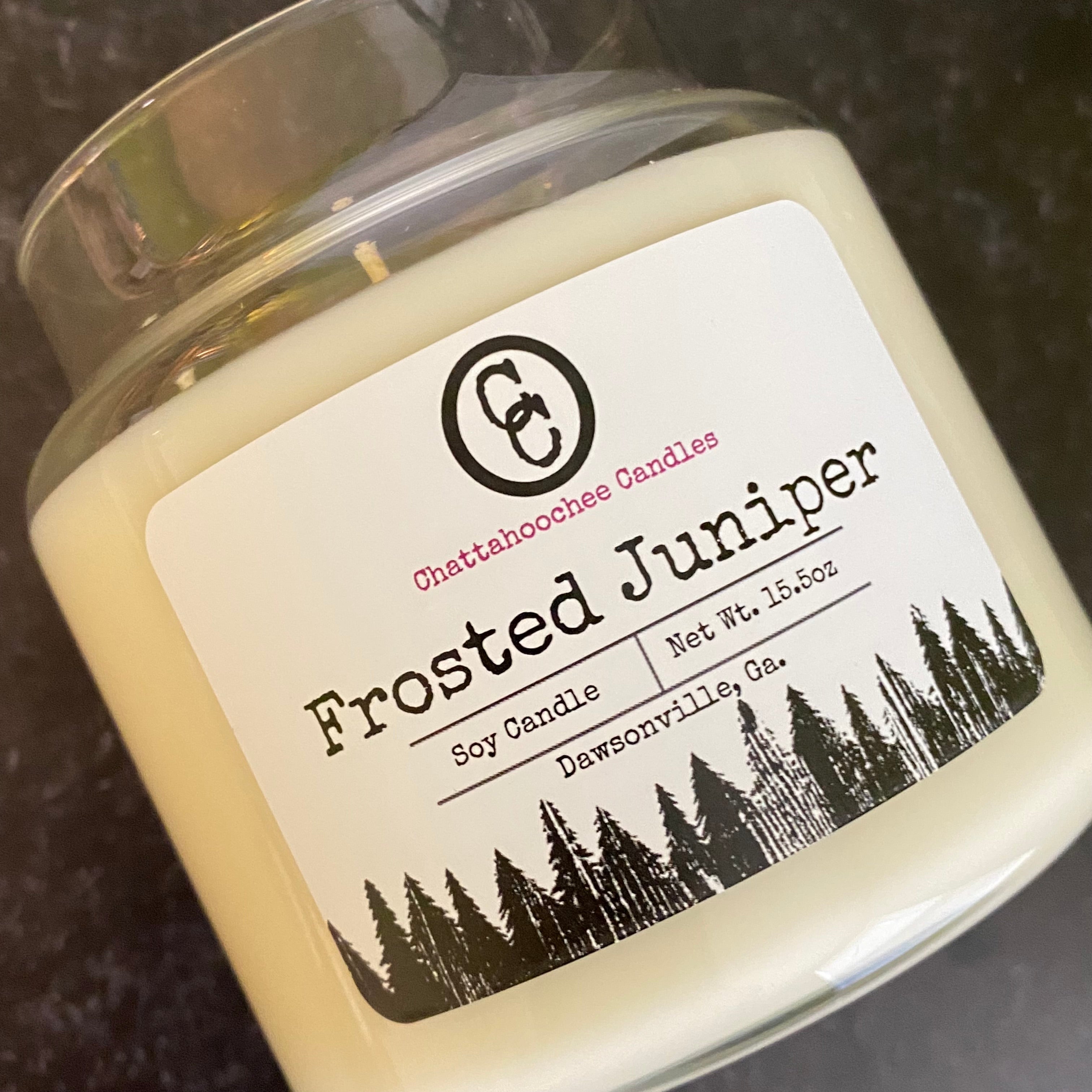 Frosted Juniper- 3 Wick Scented Soy Candle
