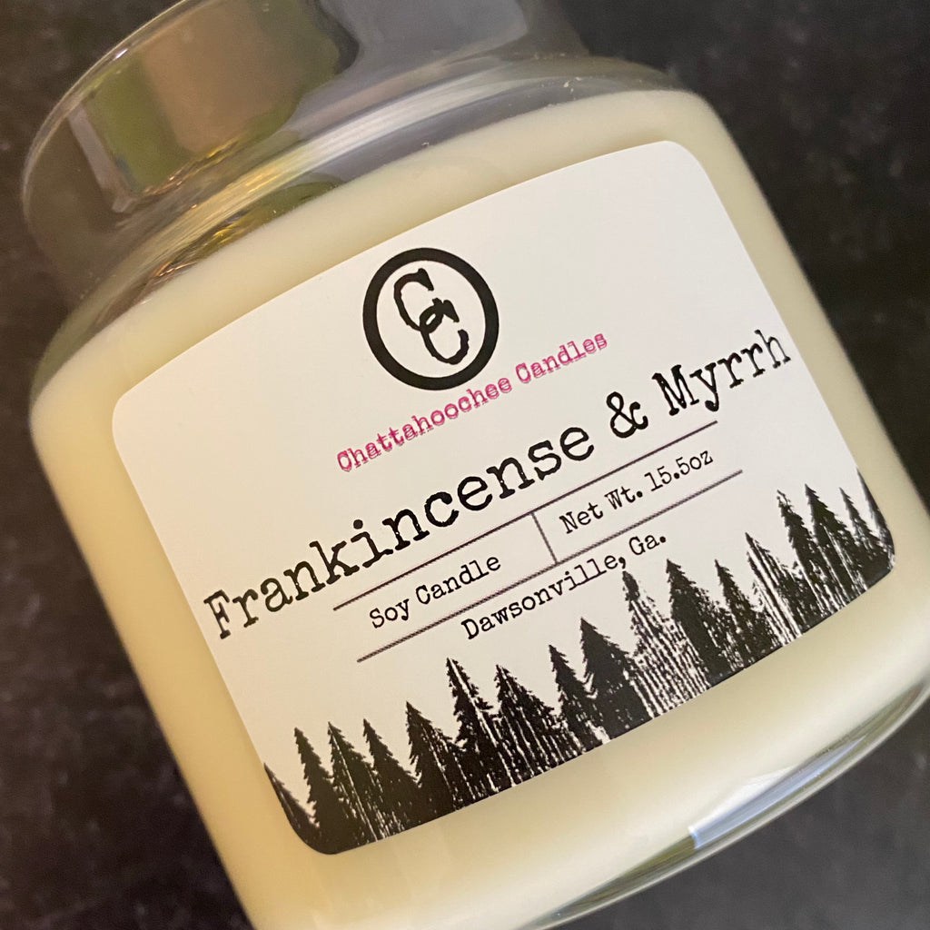 Frankincense & Myrrh- 3 Wick Scented Soy Candle
