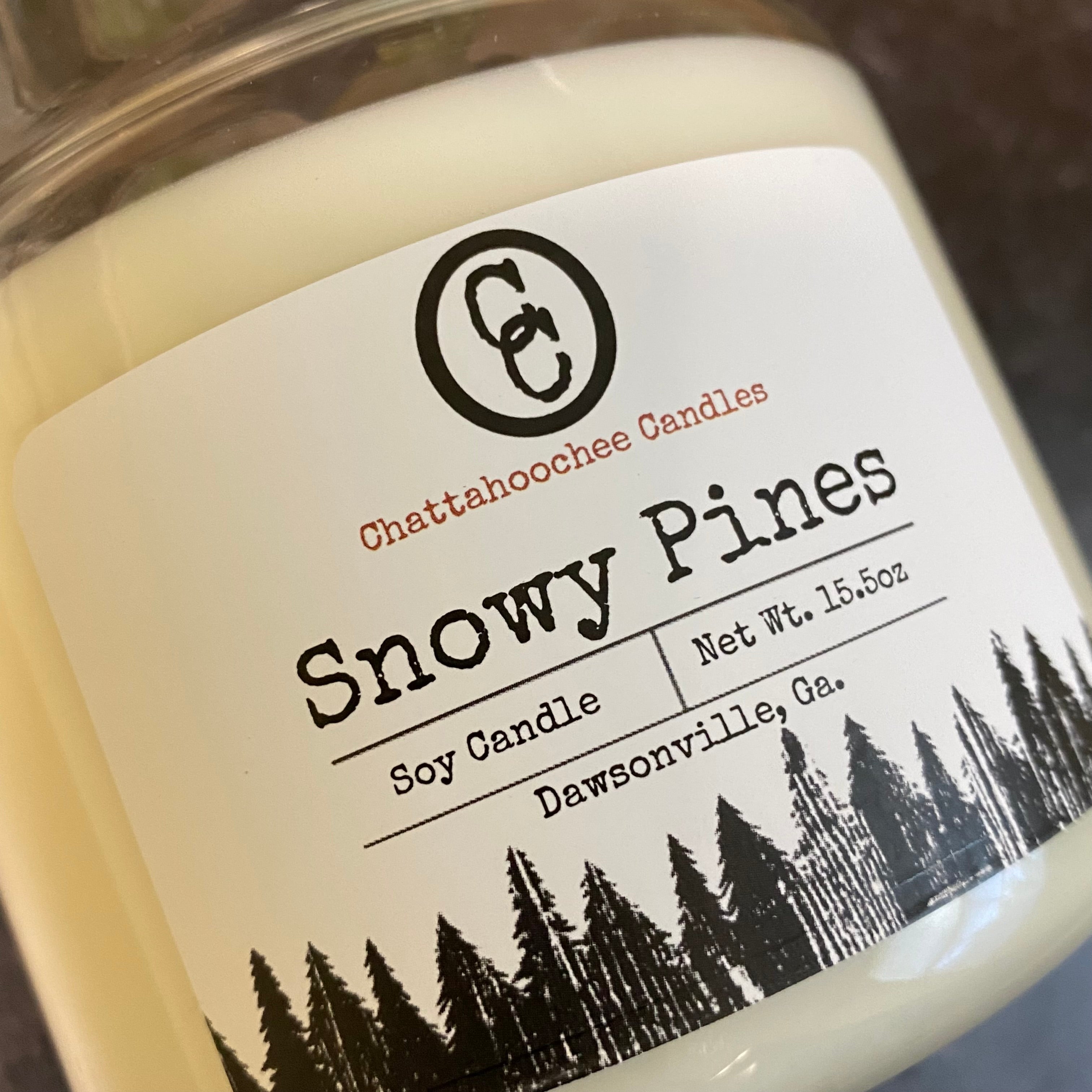 Snowy Pines- 3 Wick Scented Soy Candle