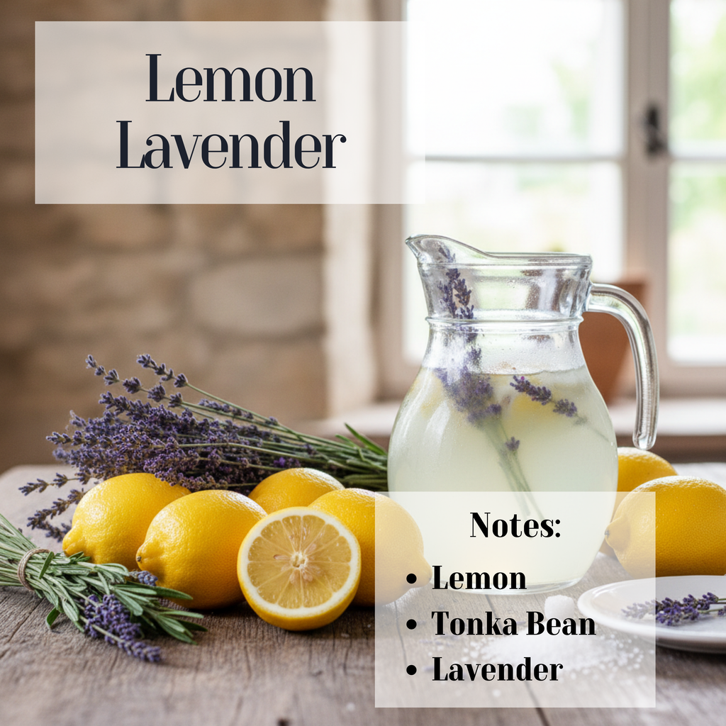 Lemon Lavender- 3 Wick Scented Soy Candle