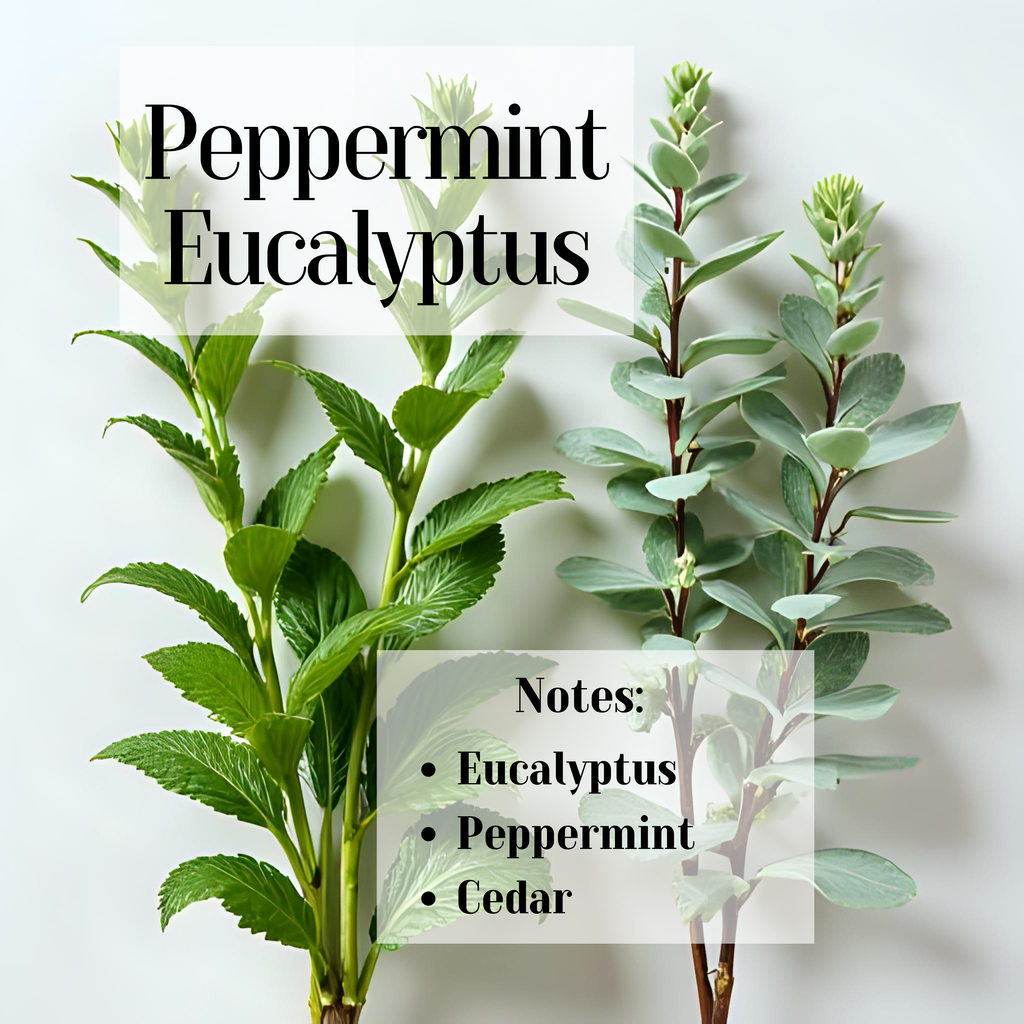 Peppermint Eucalyptus- 3 Wick Scented Soy Candle