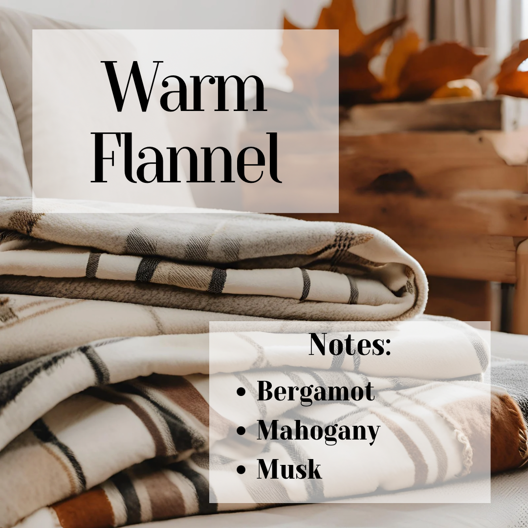 Warm Flannel- 3 Wick Scented Soy Candle